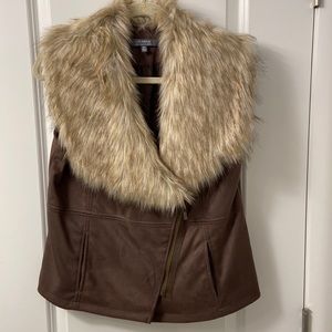 Lisa Rinna Collection faux suede moto vest